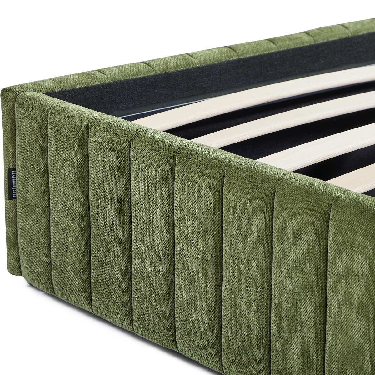 Lit coffre adulte en tissu chenille - BALTO