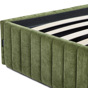 Lit coffre adulte en tissu chenille - BALTO