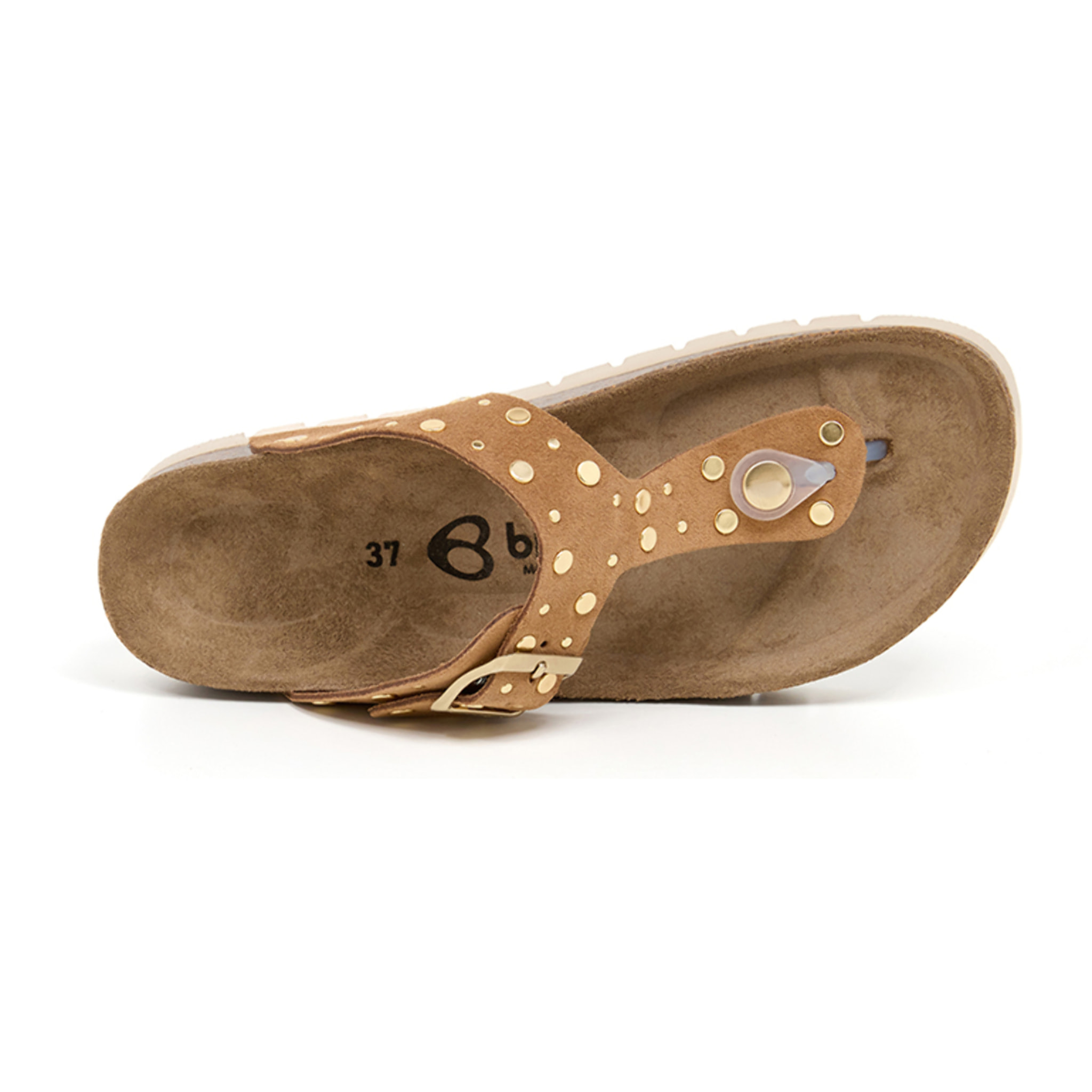 Sandalia Plataforma Cuero Mujer BILLOWY MARRON