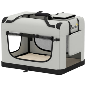Sac de transport chien chat pliable poignée entrée zippée fenêtres maillées accessoires