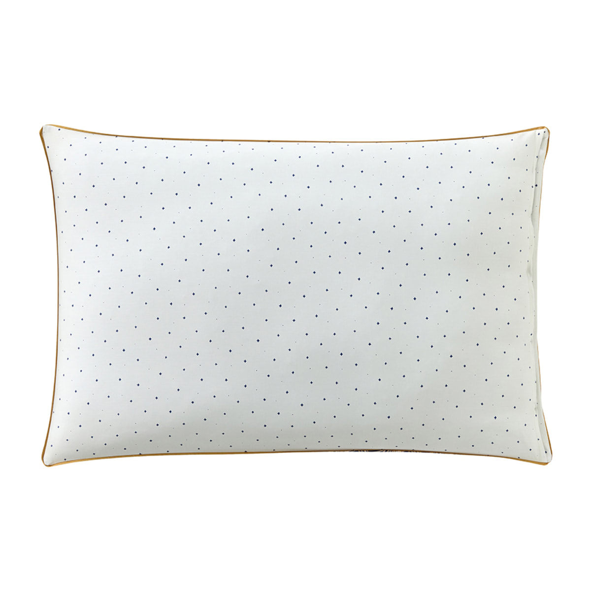 Taie d'oreiller imprimée en satin de coton, TRESSAGE, Bleu foncé