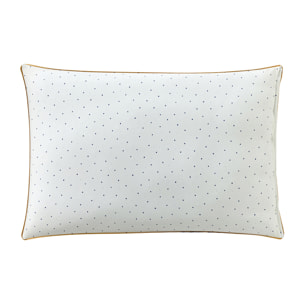 Taie d'oreiller imprimée en satin de coton, TRESSAGE, Bleu foncé