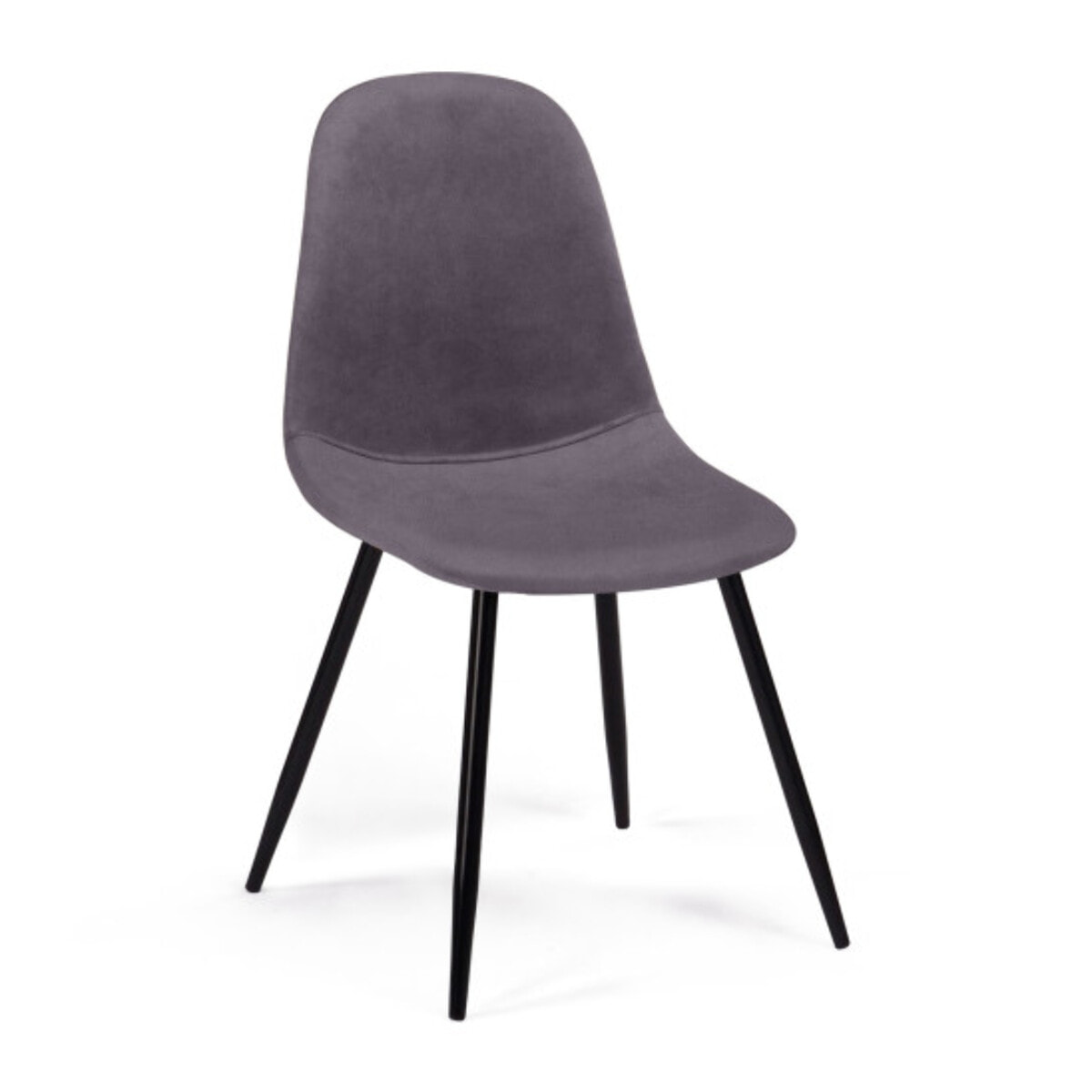 Chaises Sofia - Gris foncé - pied noir