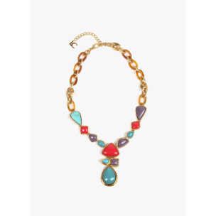 Collana combinata elementi colorati