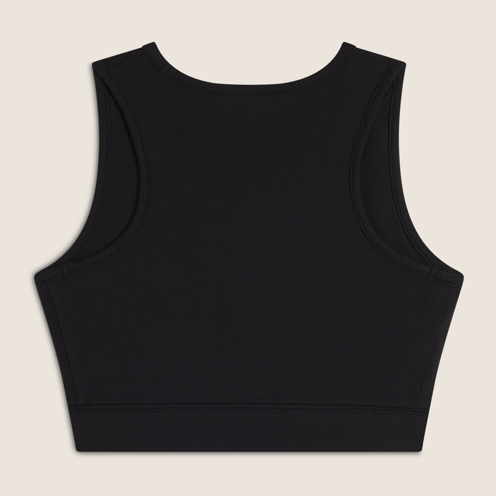 Top sportivo supporto medio in jersey con grafica dorata