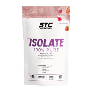 STC NUTRITION - Isolate 100% pure - Spéciale prise de muscle sec - Définition de la masse musculaire - Actif breveté - 30 rations - Avec cuillère doseuse - Marque Française - 750g - Fruits rouges