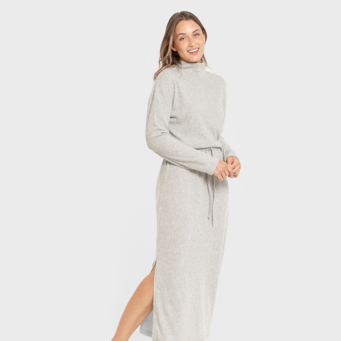 Gonna midi in rib a costine da donna