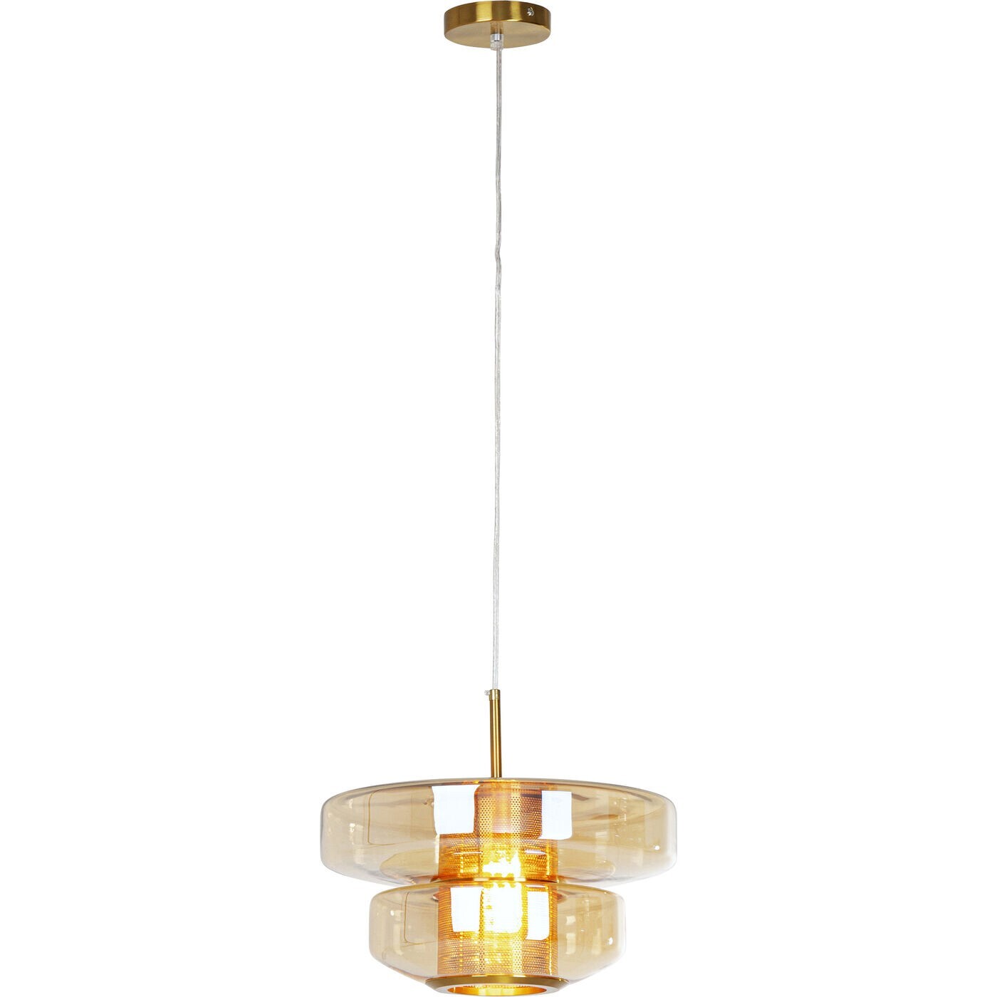 Suspension Arcadia 34cm ambrée Kare Design