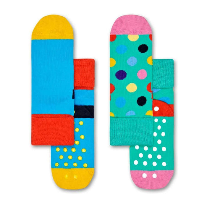 Calcetines 2-pack kids big dot anti-slip