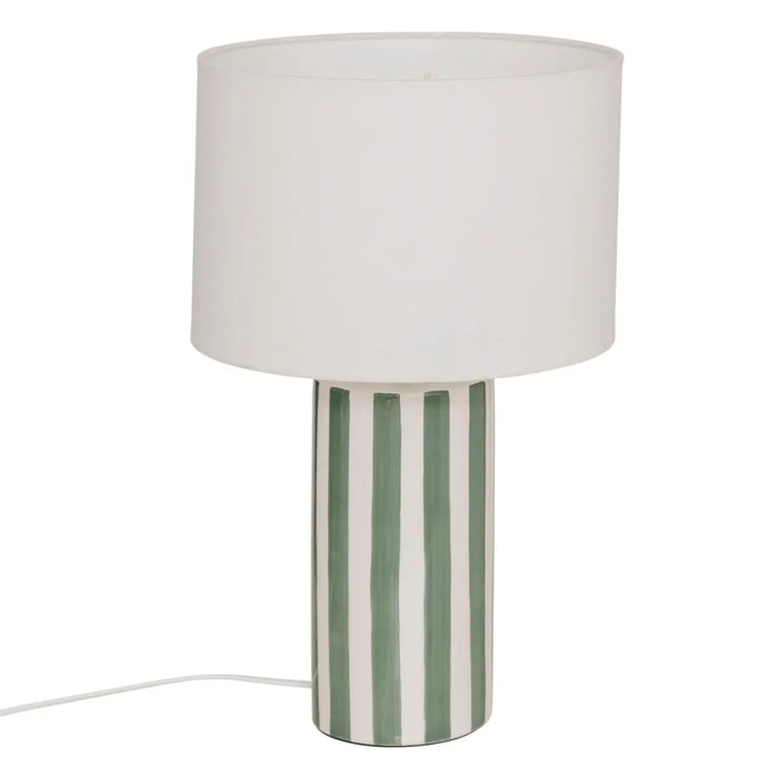 Lampe à poser champignon secteur Frida vert H47cm