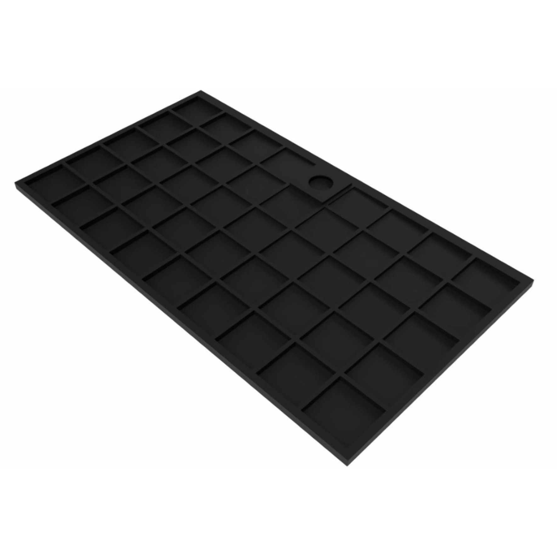 Vision Receveur de douche 140x90cm + Siphon Eslim90. Marbre coulé, noir (SATSVVI14090C-S)
