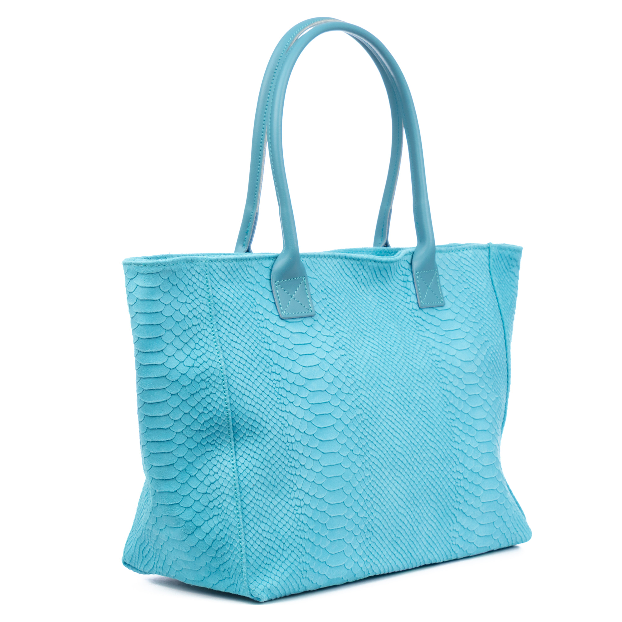 Avola bolso de hombro mujer. Piel auténtica Gamuza grabado serpiente.