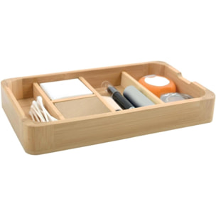 Espejo y Joyero rectangular ALAIS de Bambú en color marrón