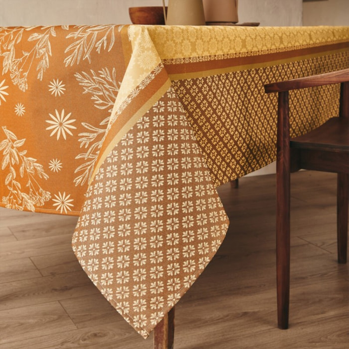 Nappe jacquard enduit MOISSON caramel