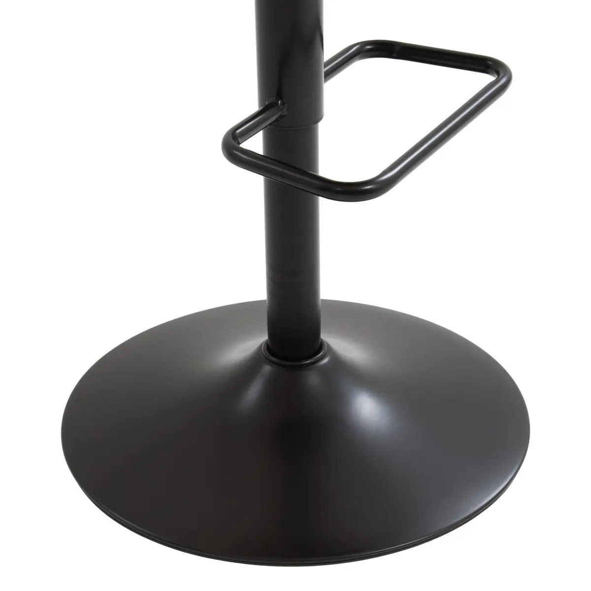 Lot de 2 tabourets de bar Cirea carré H.105cm pivotant beige noir