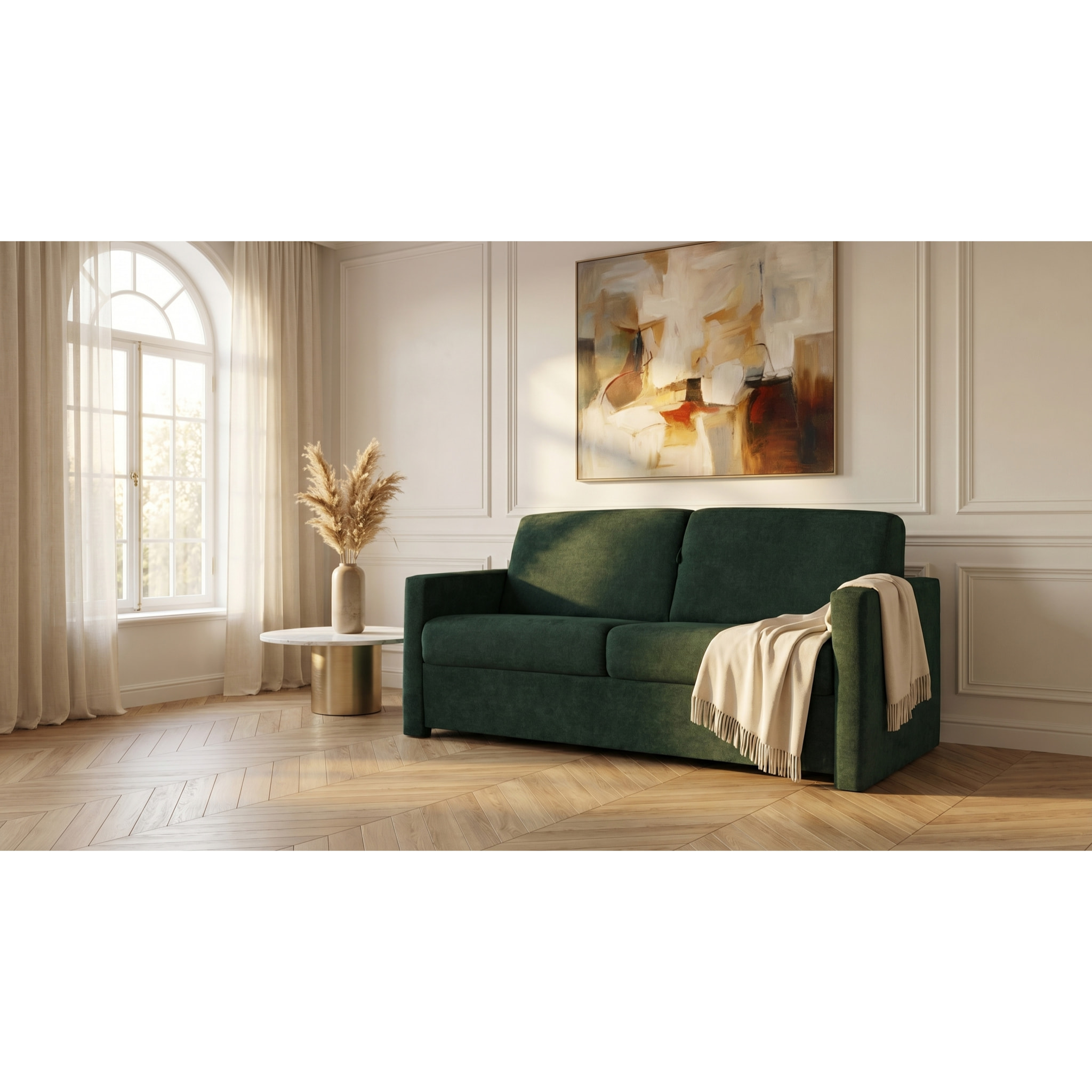 Canapé convertible Express, matelas Simmons, 140 x 190 cm,