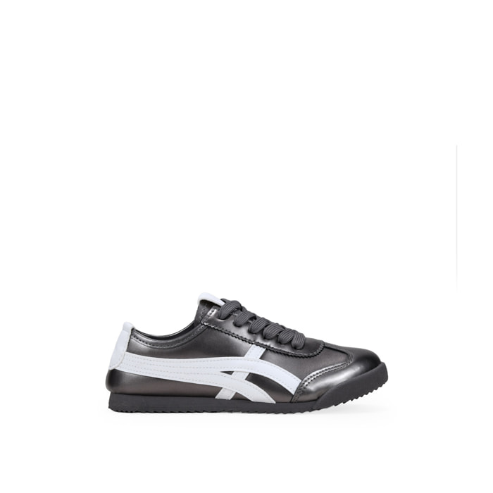 Zapatillas planas plomo con cordones