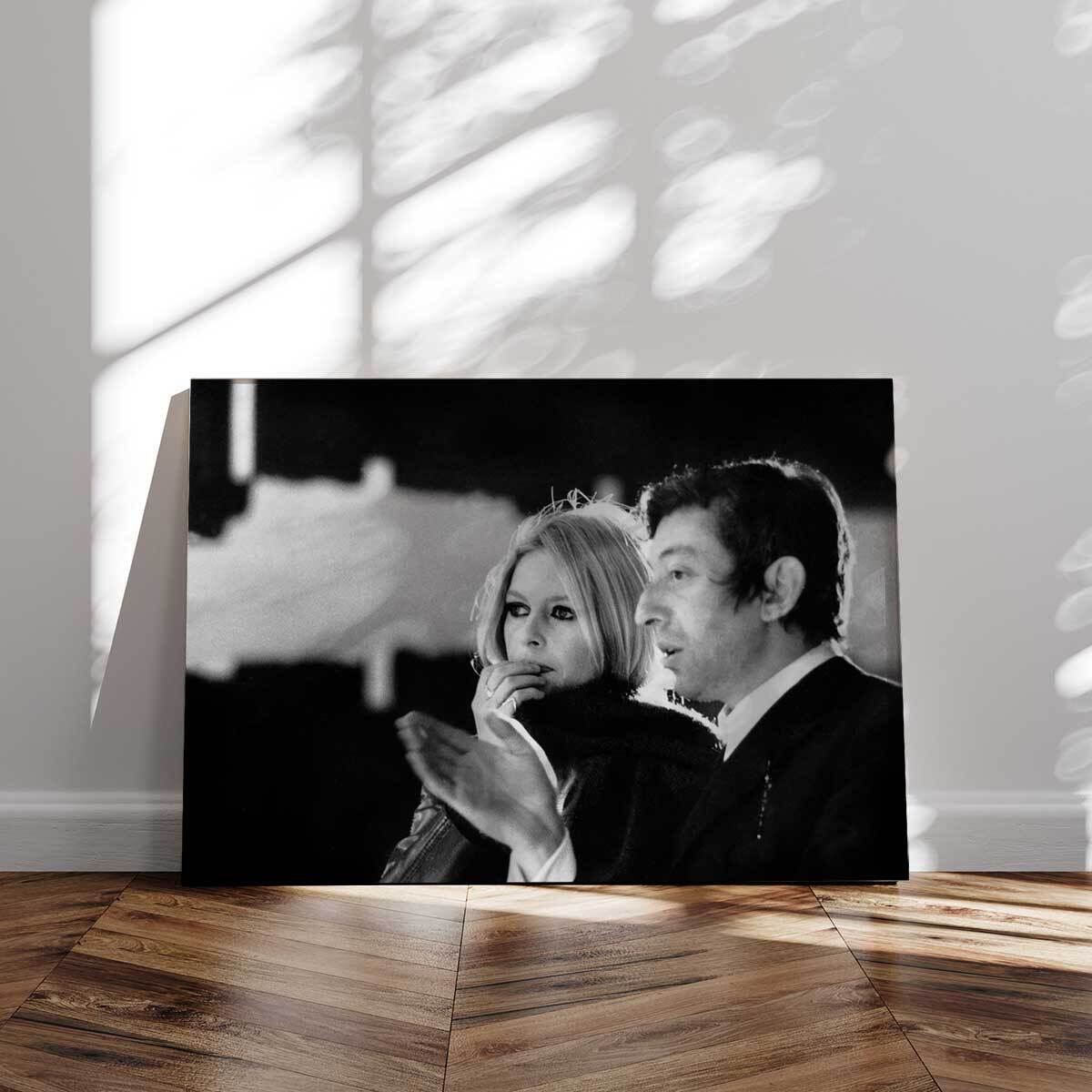 Tableau acteurs Photo de Brigitte Bardot et Serge Gainsbourg Tableau alu Dibond