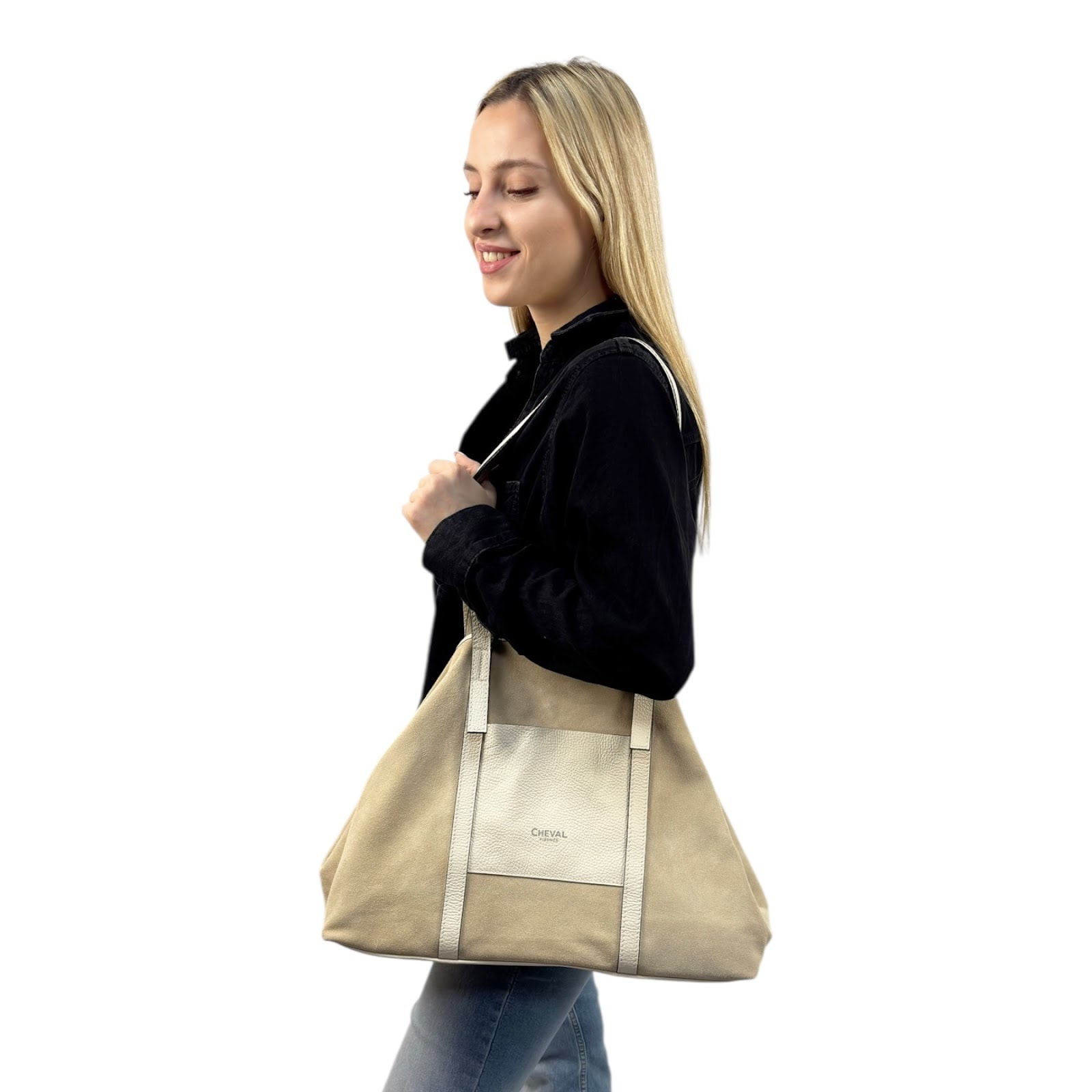 Bolso de Hombro Cheval Firenze Formentera F/W Beige