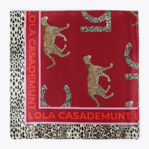 Foulard stampato LC e leopardi