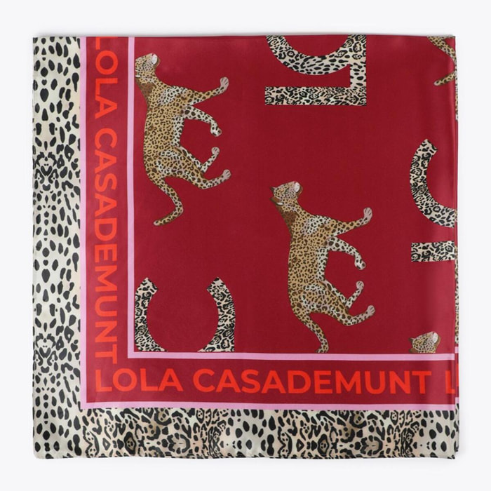 Foulard stampato LC e leopardi