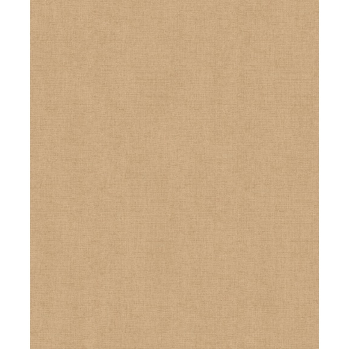 Papier peint uni effet toile lin caramel doré