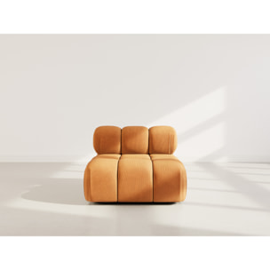 Ruby - module d'assise en velours texturé - Terracotta