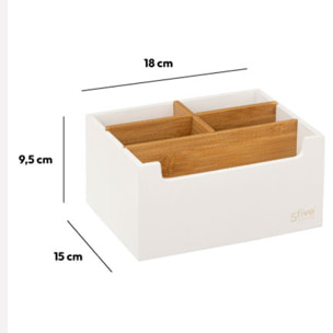Organiseur 5 compartiments Blanc Naturéo