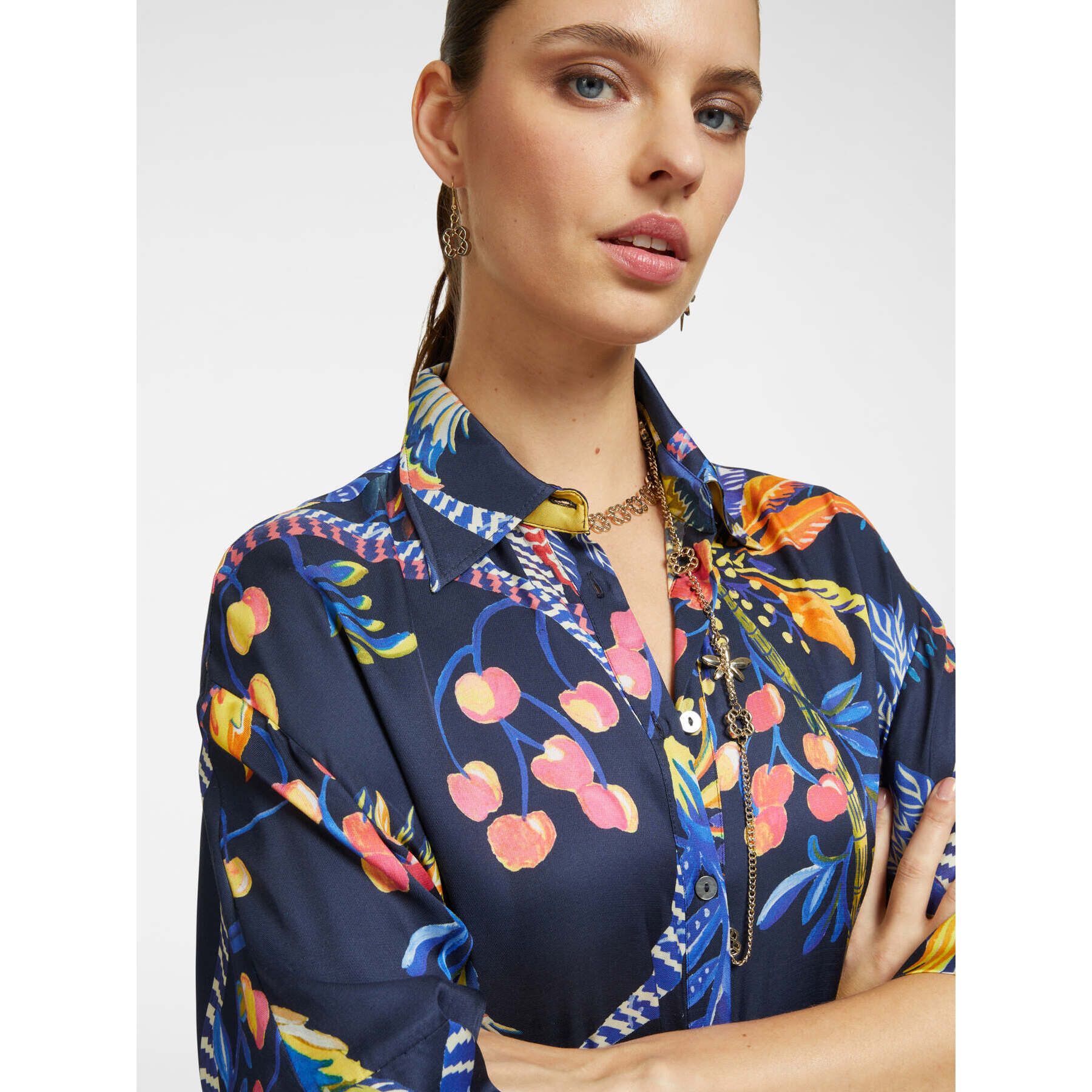 Elena Mirò - Camisa estampada - Azul