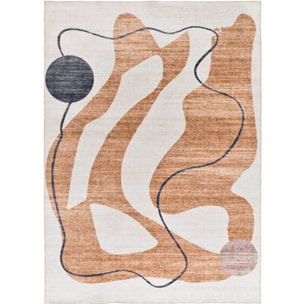 Alfombra impresa abstracta naranja Class, varias medidas disponibles