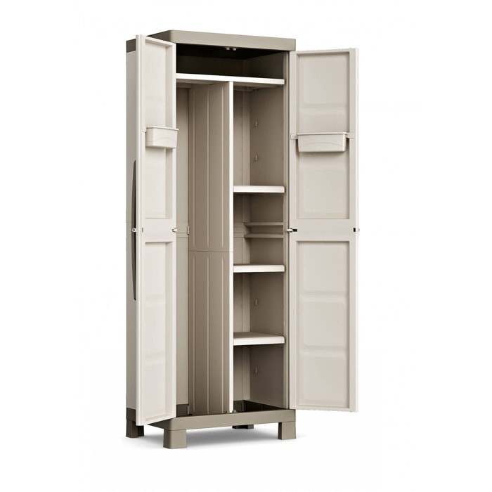 Armadio porta scope a due ante, 65 x 45 x 182, Sabbia