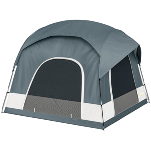 Tente de camping 2-4 personnes tente de voiture 2 en 1 bleu foncé