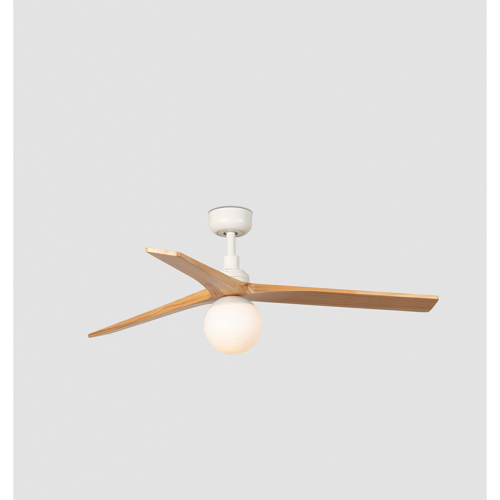 KLIM M Ventilatore a soffitto bianco/legno querciaE27