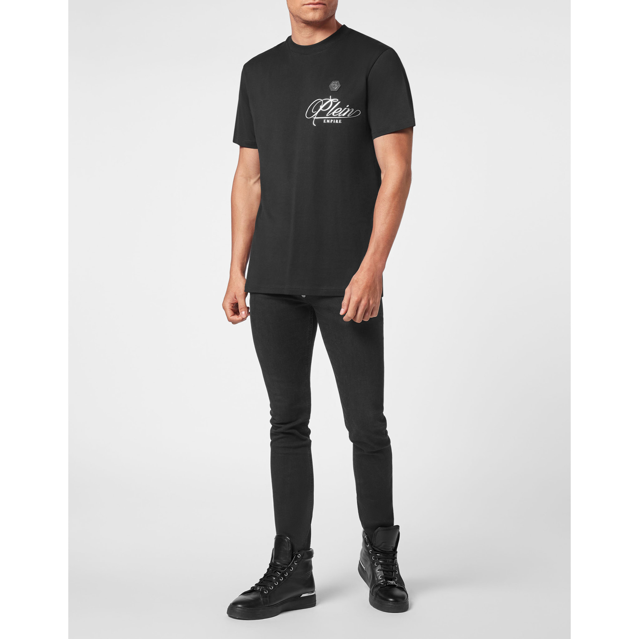 PHILIPP PLEIN Camiseta de cuello redondo y manga corta
