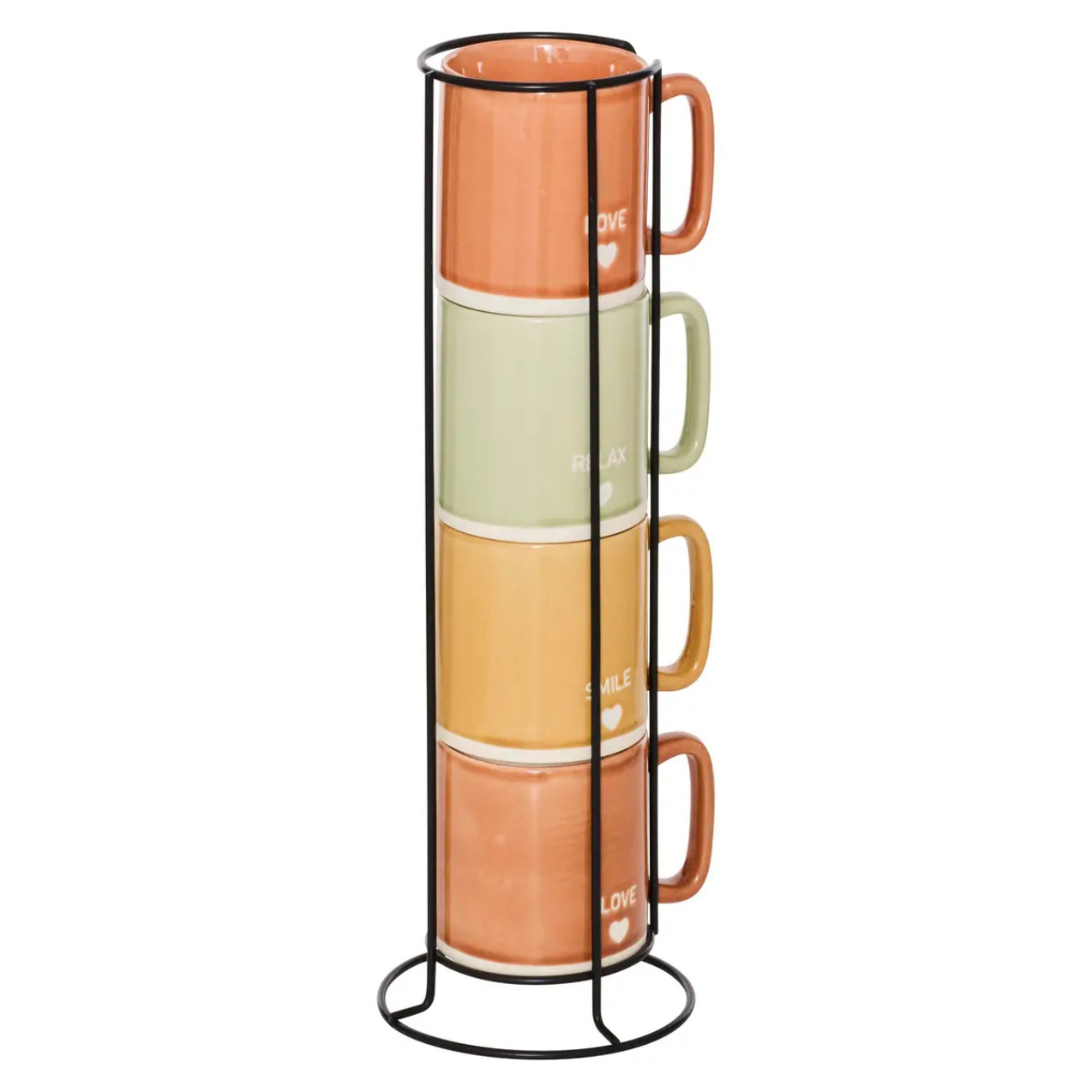 Rack 4 mugs Relax L12xp9,5xH36cm