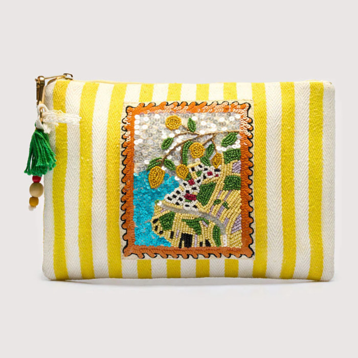 Bolso De Mano Amarillo Natural - 2flower Floc