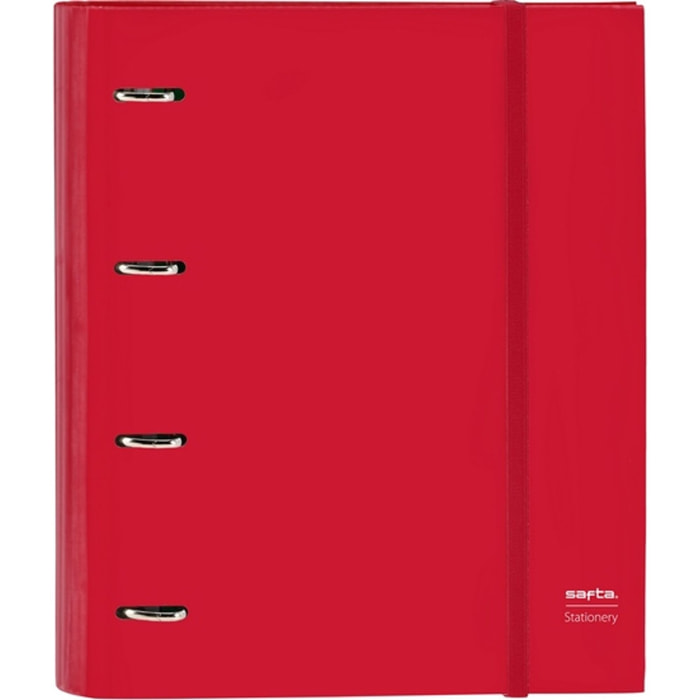 Carpeta 4 anillas 35mm c/recambio safta "rojo"