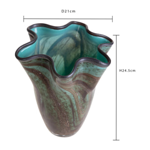 Vaso con bordo ondulato - 21xH24,5x21cm - Pezzi 1 - Bianchi Dino SpA