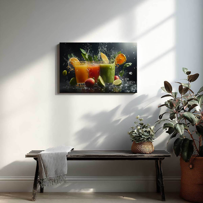 Tableau trio de jus éclatants Toile imprimée