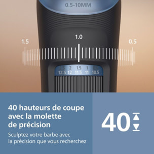 Tondeuse barbe PHILIPS BT3665/15 Series 3000, 40 hauteurs de coupe, précision 0,5 mm, autonomie 80 mn