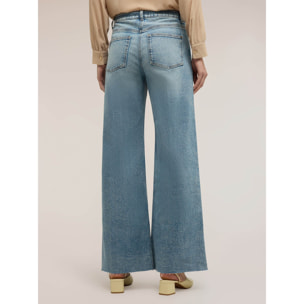 Motivi - Jeans palazzo con cintura annodabile - Azzurro
