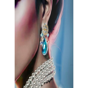 DIPINTO SU TELA LACCATO ISABEL C/CORNICE -B- CM 72X4X102