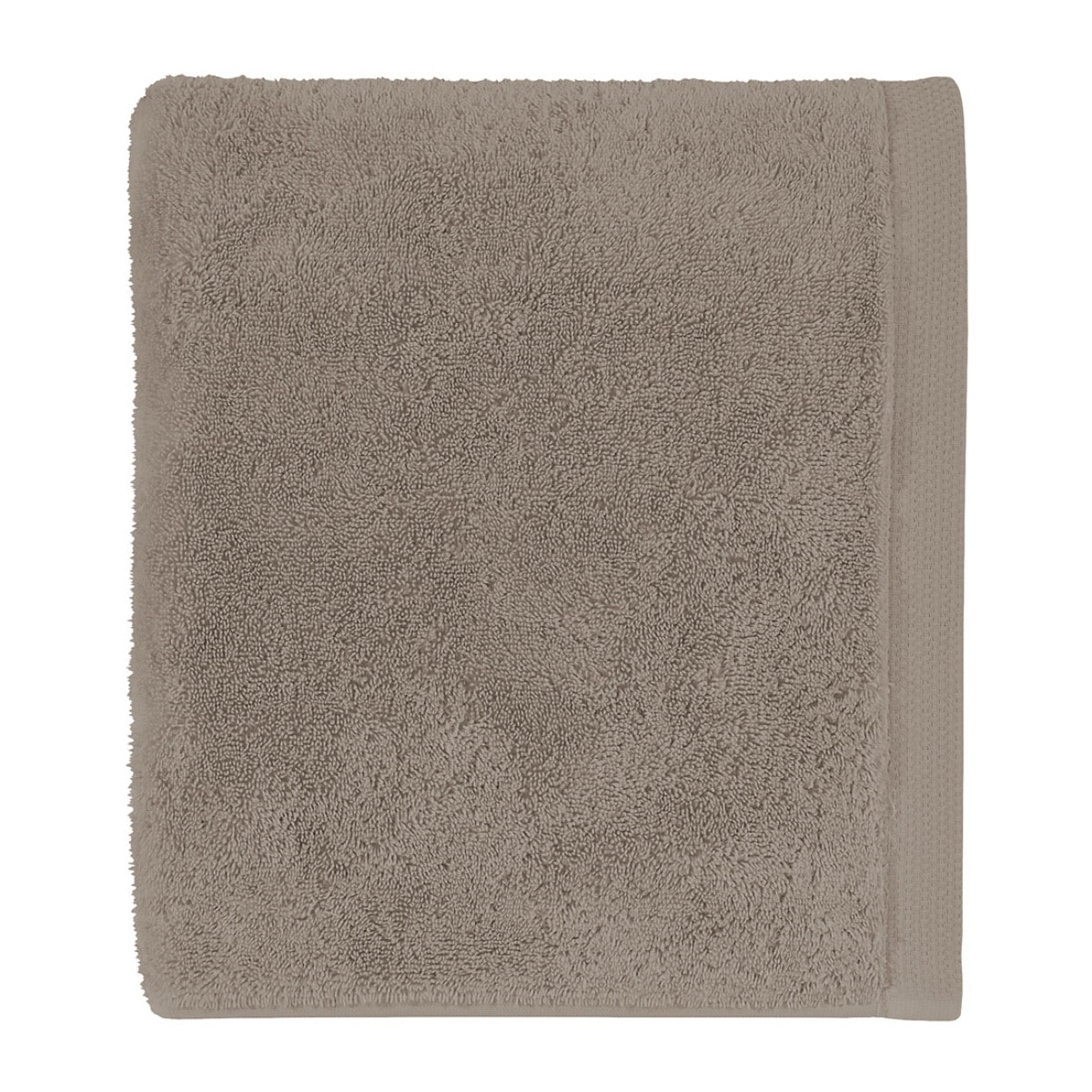Serviette de bain unie en coton peigné biologique, ESSENTIEL, Taupe