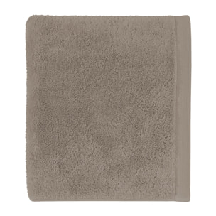 Serviette de bain unie en coton peigné biologique, ESSENTIEL, Taupe