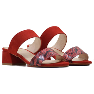SANDALIA CA-1335 ANTE CORAL (ROJO) PICCARA NARANJA