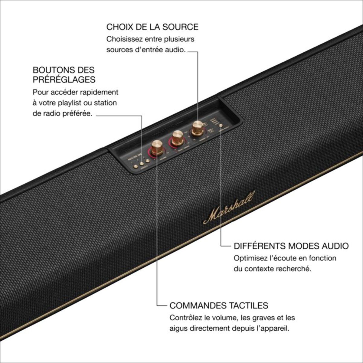 Barre de son MARSHALL HESTON 120 Noire