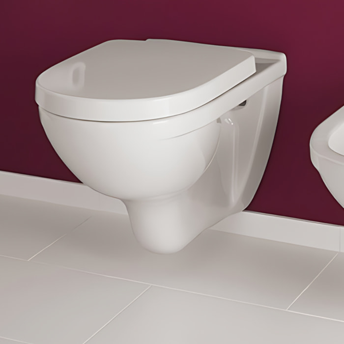 Pack WC compact O.novo avec abattant + bâti-support GROHE + plaque blanche