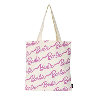 Bolsa shopping barbie, adulto, blanco y rosa, estándar