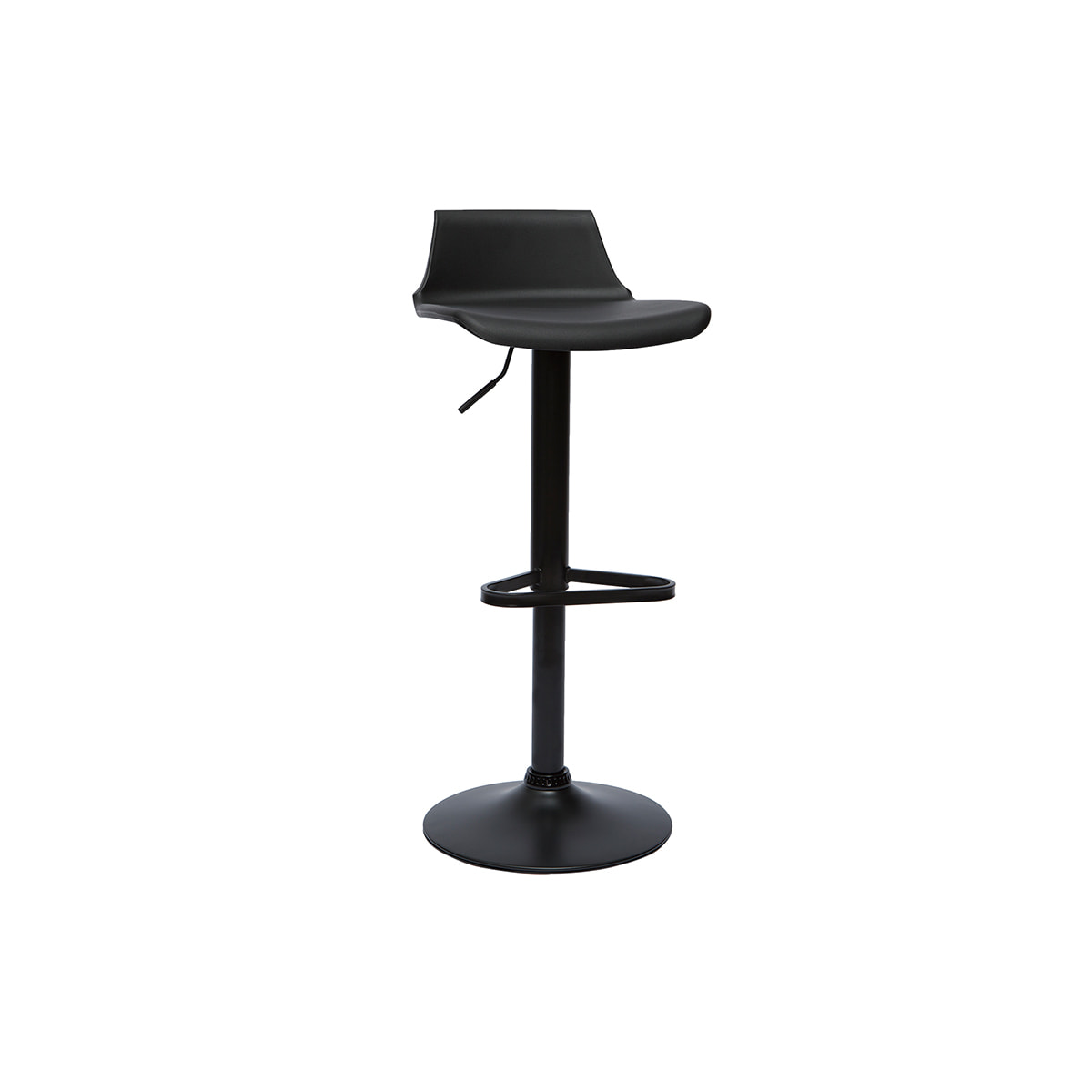 Tabourets de bar design réglables noirs 360° (lot de 2) KRONOS