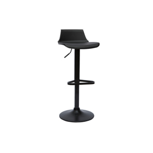 Tabourets de bar design réglables noirs 360° (lot de 2) KRONOS